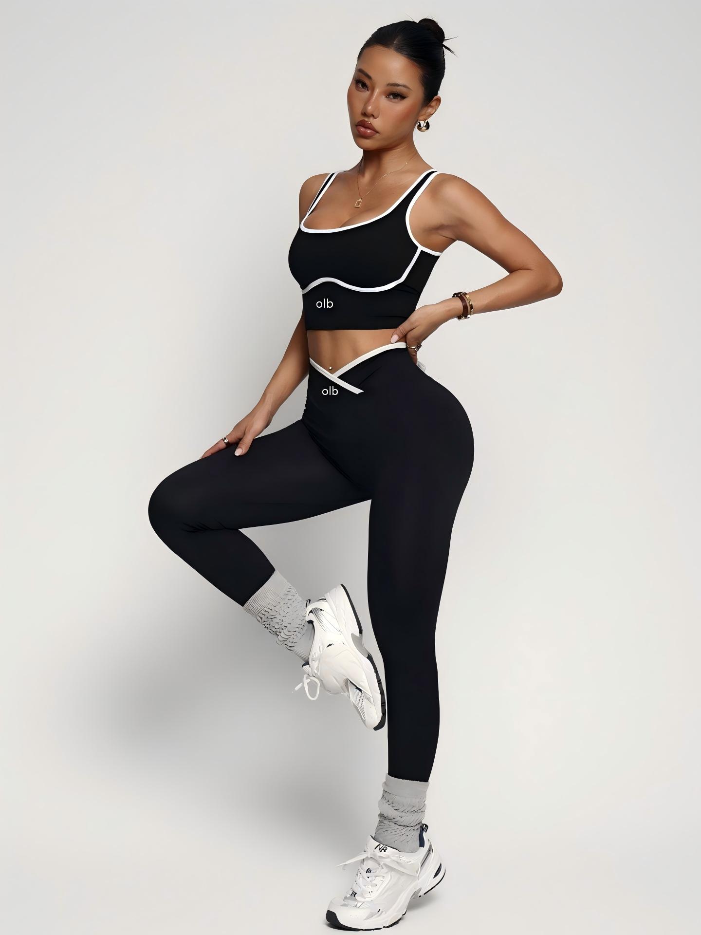 Yoga Fitness Outfit - Conjunto deportivo de 2 piezas, top