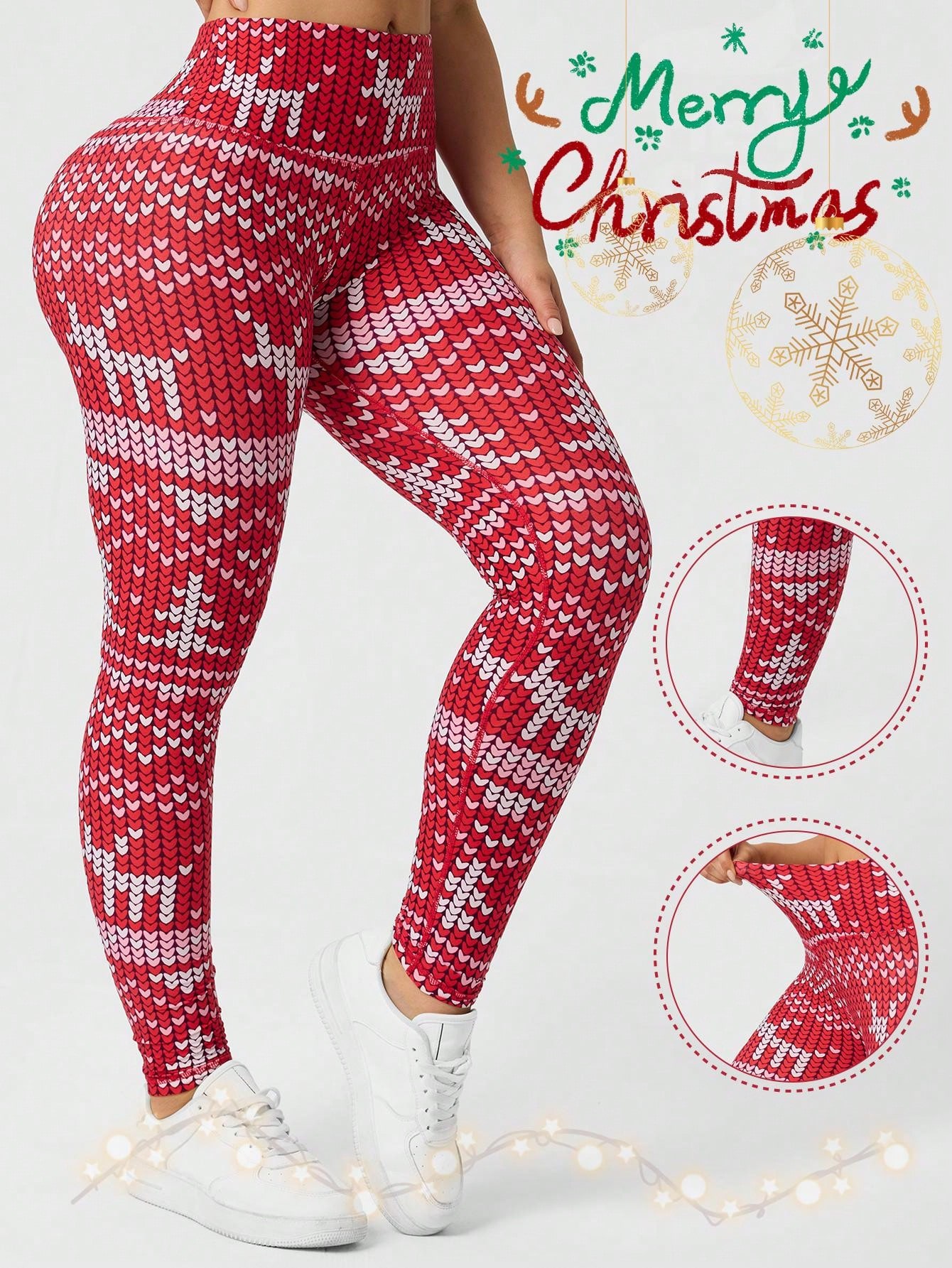 Leggings Navideños Estampados  - Yoga Fitness Holiday reseña y precio