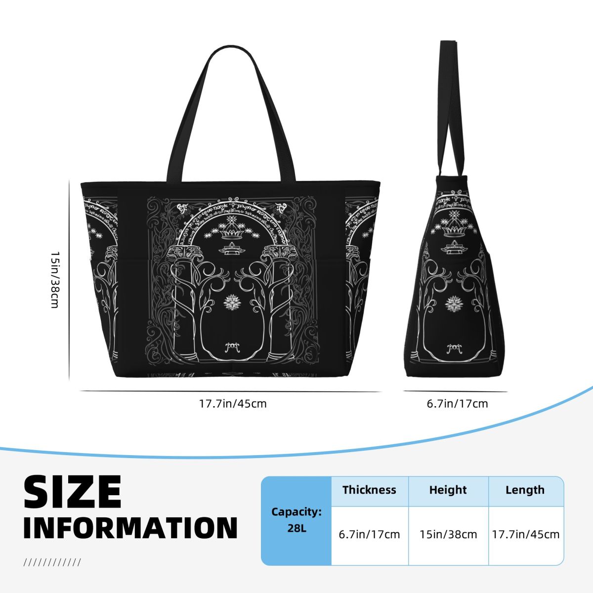 Bolso de mano estilo J.R.R.Tol - J-Yoga Fitness reseña y precio