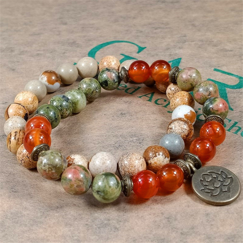 Charm Stone muñeca Mala crista - J-Yoga Fitness reseña y precio