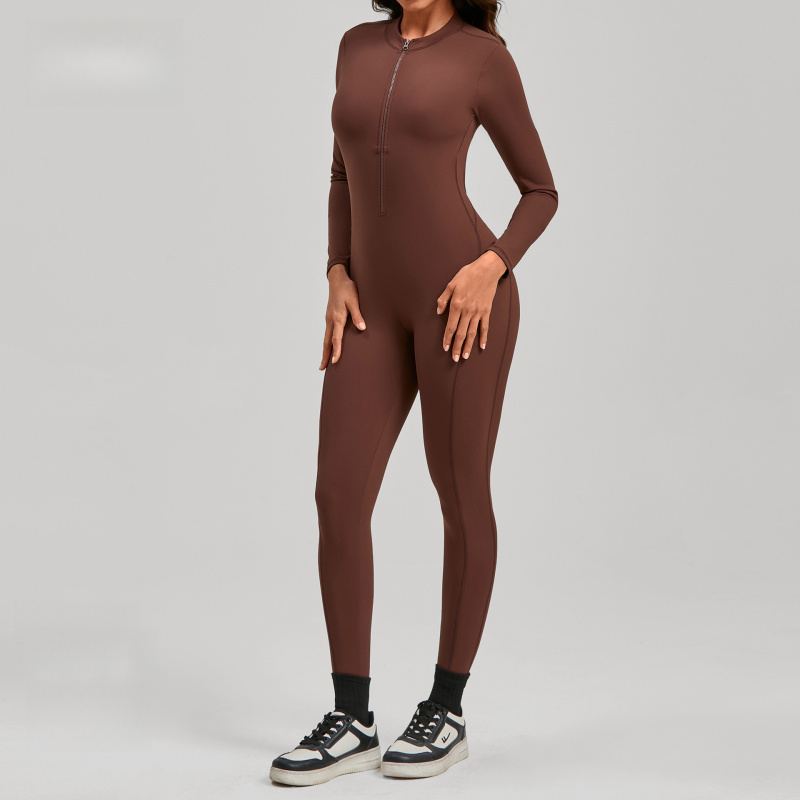 Mono de yoga con cremallera y  - Yoga Fitness Outfit reseña y precio